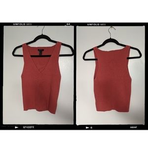 Forever 21 - Coral Pink Ribbed Tank- US size large